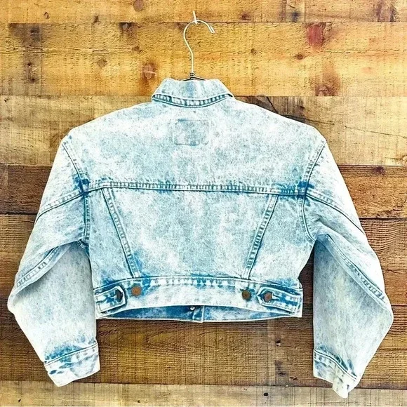 Vintage Levi’s Acid Wash Cropped Denim Jacket
